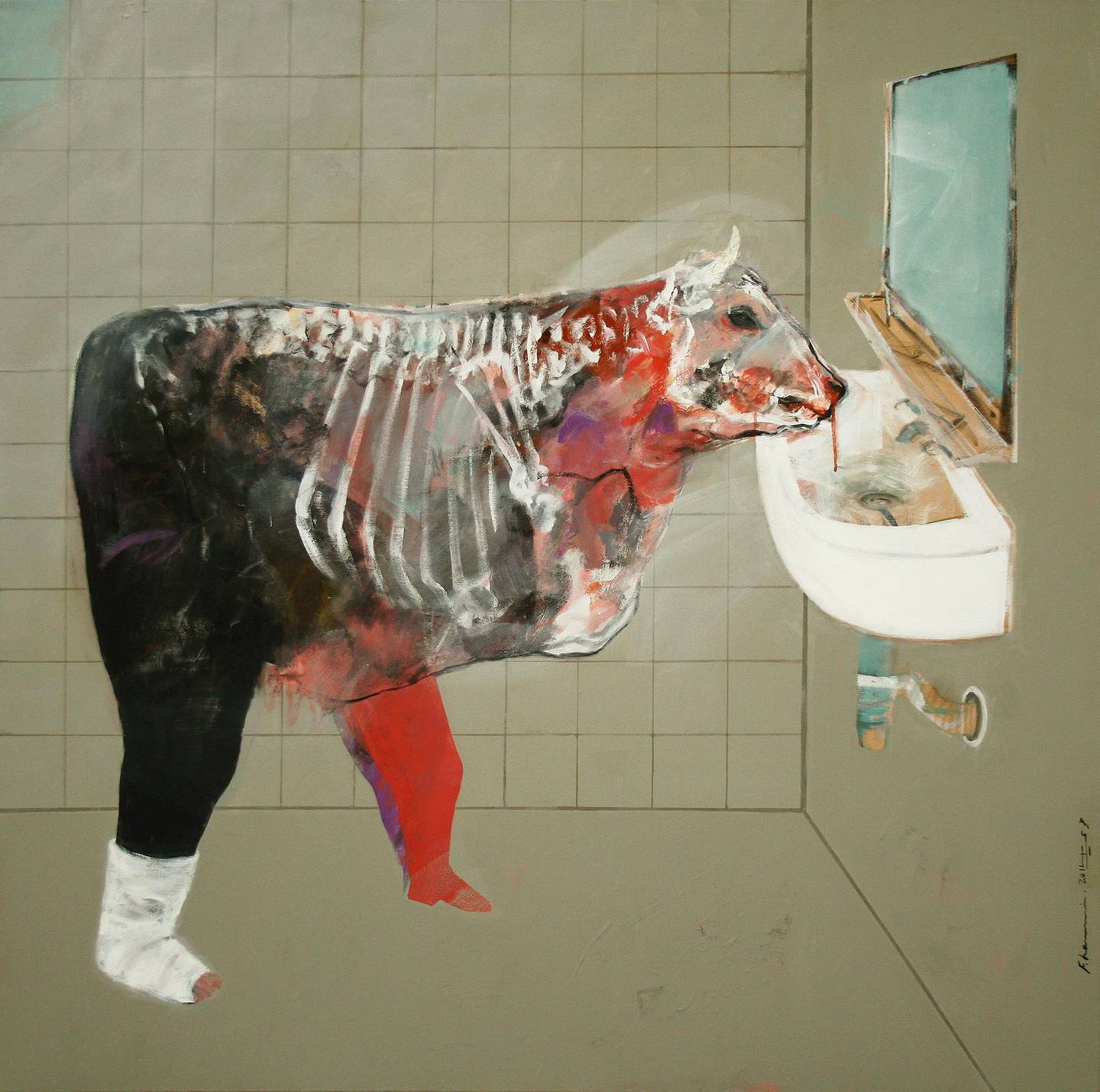 Fadi Al Hamwi, 'Bathroom Mirror'. Courtesy the artist and Atassi Foundation