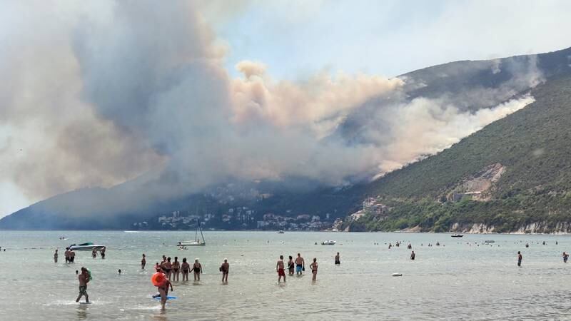 A wildfire in Herceg Novi, Montenegro. Reuters