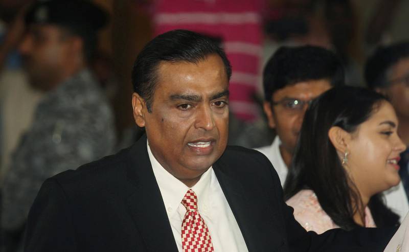 FILE PHOTO: Mukesh Ambani, Chairman and Managing Director of Reliance Industries, attends the company's annual general meeting in Mumbai, India, August 12, 2019. REUTERS/Francis Mascarenhas/File Photo
