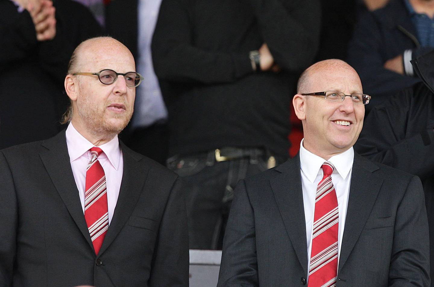 Avram Glazer, left, alongside brother and fellow Manchester United director Joel. PA