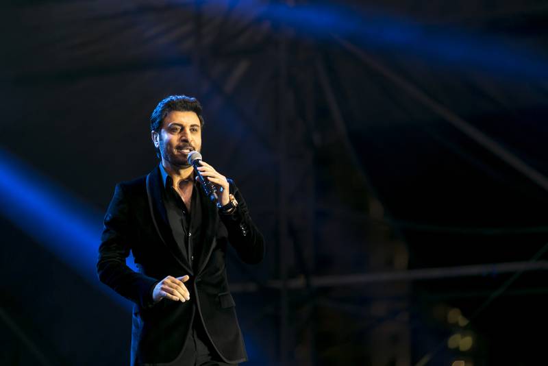 Iraqi crooner Majid Al Muhandis  is a popular live act across the Mena region. Reem Mohammed / The National