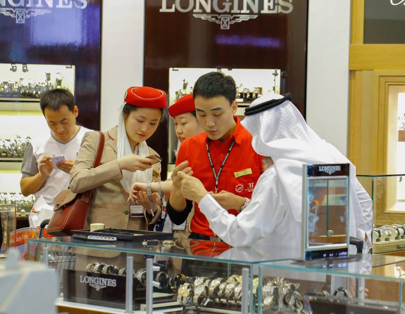 Dubai's retail trade will be boosted by an increase in  tourists from China. Victor Besa / The National