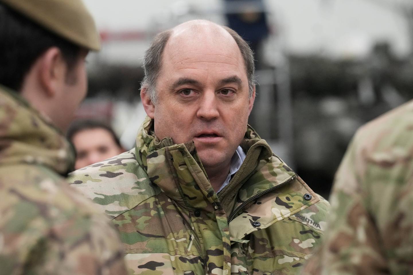British Secretary of State for Defence Ben Wallace meets with British troops in Tapa Army Base, Estonia, January 19, 2023. Reuters
