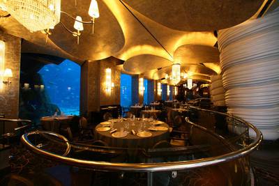 Ossiano Rstaurant at Atlantis Hotel in Palm Jumeirah. Jeffrey E Biteng / The National