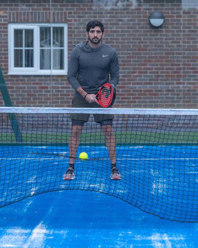 The F3 Team Instagram account also shared photos of Sheikh Hamdan playing paddle tennis. Instagram / f3