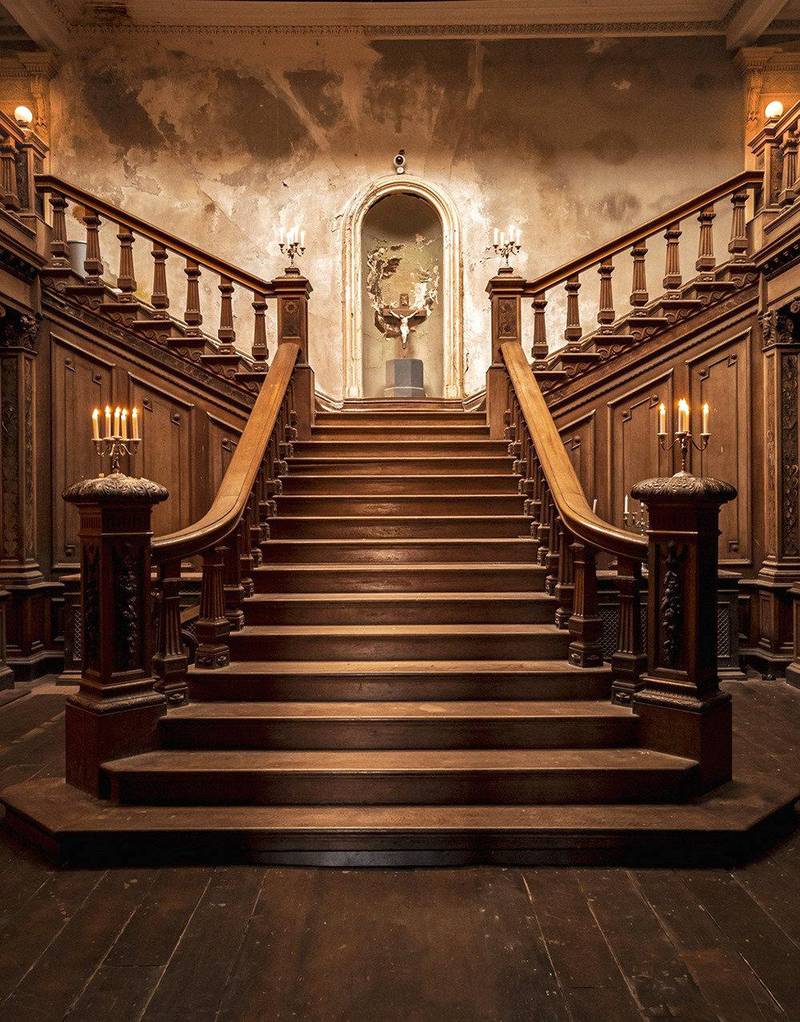 The grand staircase is said to be one of only three of its design in the world - the others are in the Vatican City and at the bottom of the Atlantic Ocean on the Titanic.
