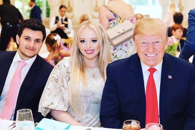 Tiffany Trump dazzles in a sparkling, beaded Elie Saab wedding