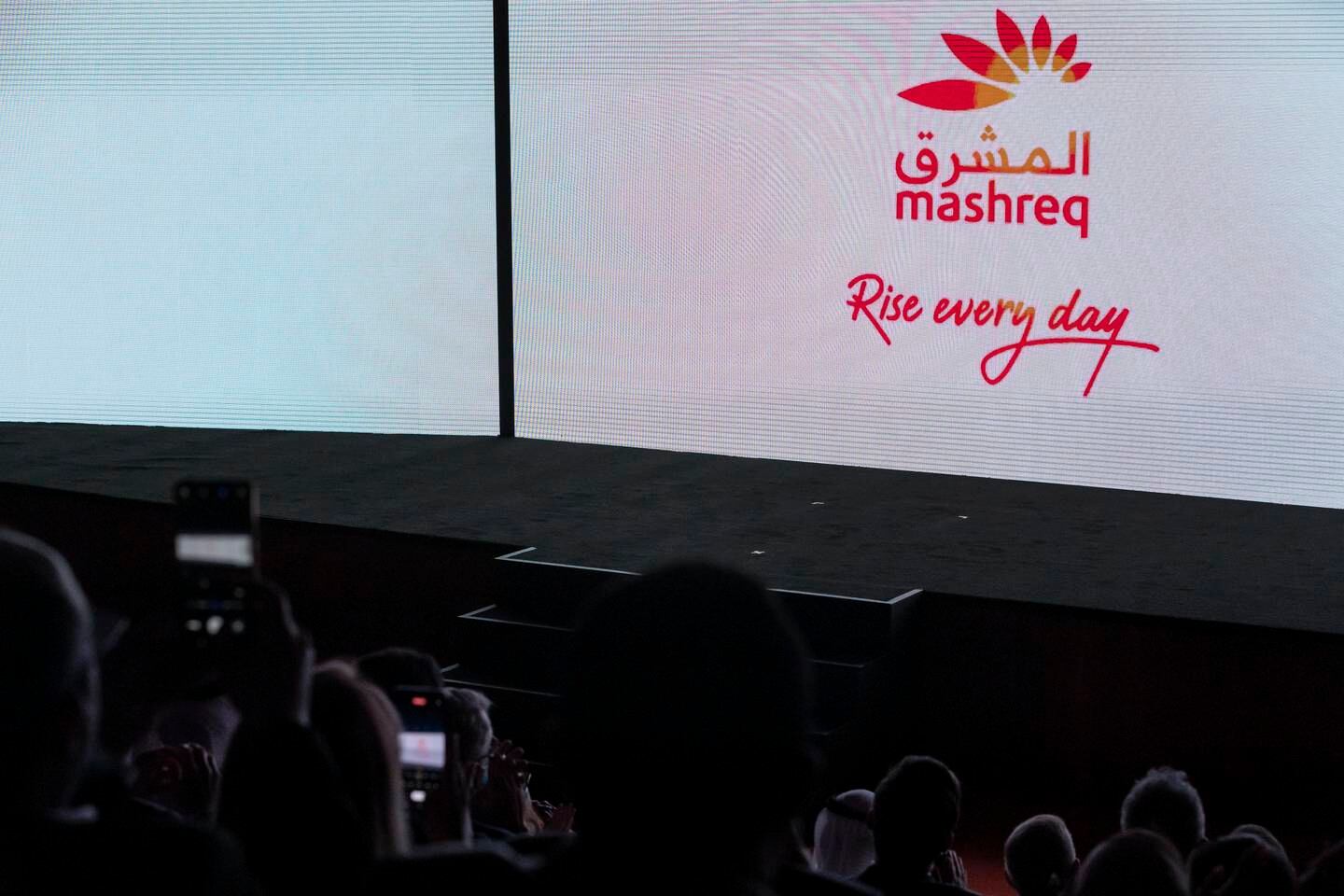 Unveiling of the new brand strategy of Mashreq Group, 'Rise every day'.
Antonie Robertson / The National
