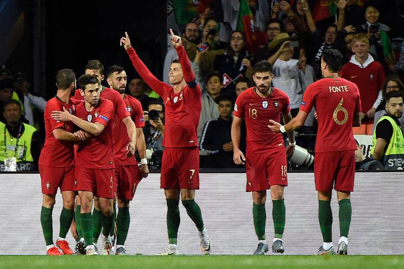 It was a night of celebration for Portugal and Ronaldo. AFP