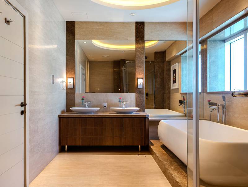 One of eight spacious bathrooms in the property