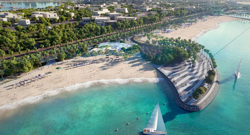 A rendering of new beach facilities in Dubai. These will increase demand for waterfront properties and resorts, say experts.