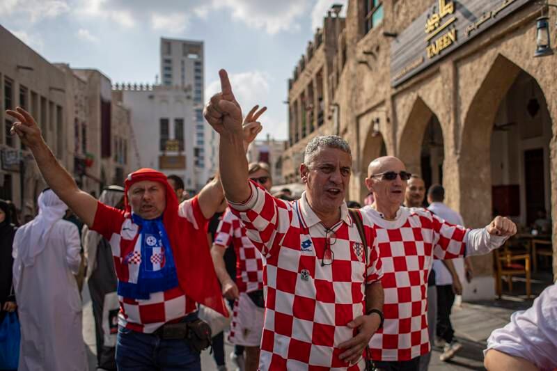 Fans of Croatia are also at the souq. EPA