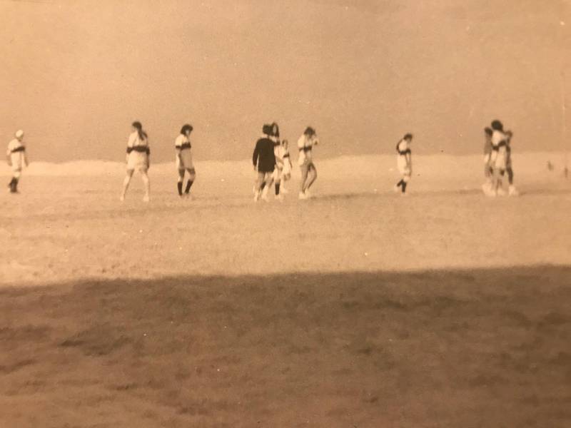 The first Dubai sevens games were played on sand pitches. Courtesy Peter Thomas 
