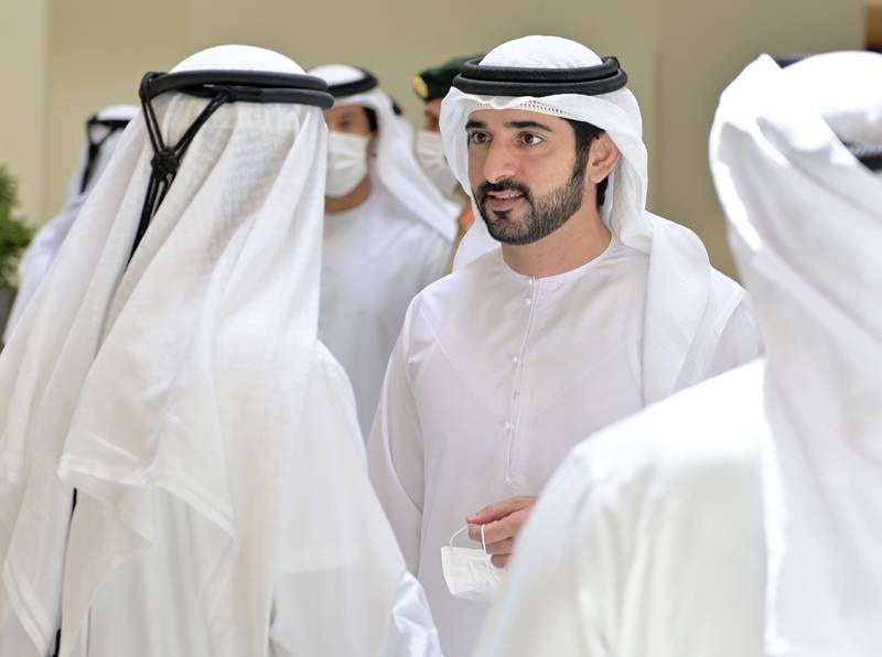 Sheikh Hamdan bin Mohammed thanked the donor's family. Photo: Dubai Media Office