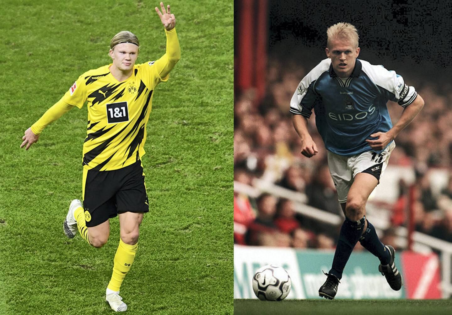 Erling Braut Haaland (Borussia Dortmund); Alf-Inge Haaland (Leeds, Manchester City, Norway)