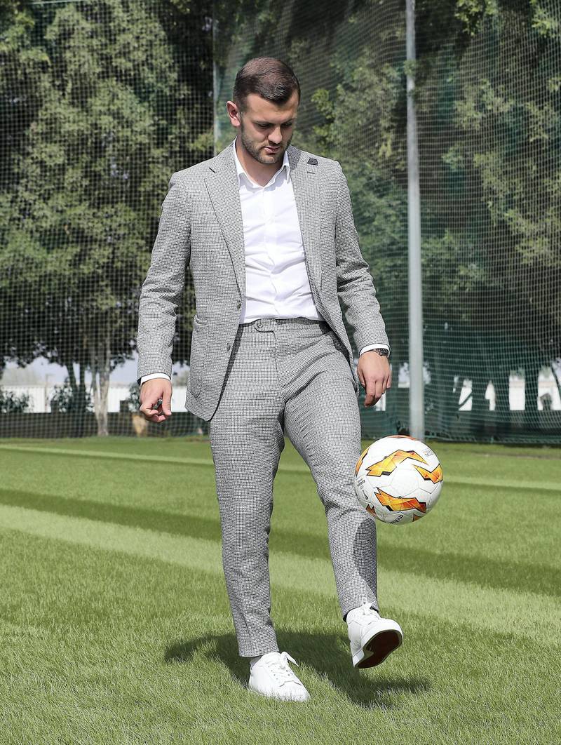 DUBAI , UNITED ARAB EMIRATES , November 25 – 2020 :- Jack Wilshere, an English Professional Footballer after the interview at the NAS sports complex  in Dubai. ( Pawan Singh / The National ) For Sports/Online/Instagram. Story by Paul Radley