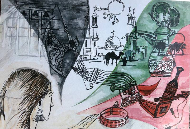 RUNNER-UP: 'Heritage' by Nadia Fernandes, Portugal. "This is my representation of the true emblems of the UAE’s rich cultural heritage."