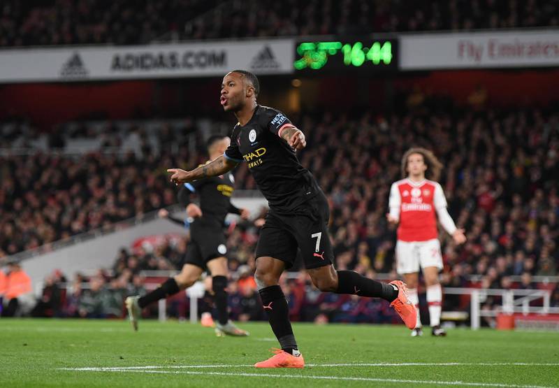 Left midfield: Raheem Sterling (Manchester City) – A regular scourge of Arsenal, the winger got another goal against favourite opponents to help City on their way to an emphatic win. Getty
