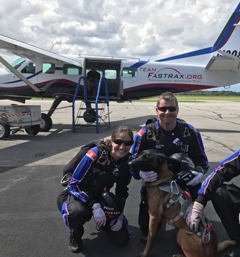  'This was a passion we both had, giving back to our country and being able to fly the flag in places and give back to veterans,' his wife, Nicole Condrey, said of the skydiving team