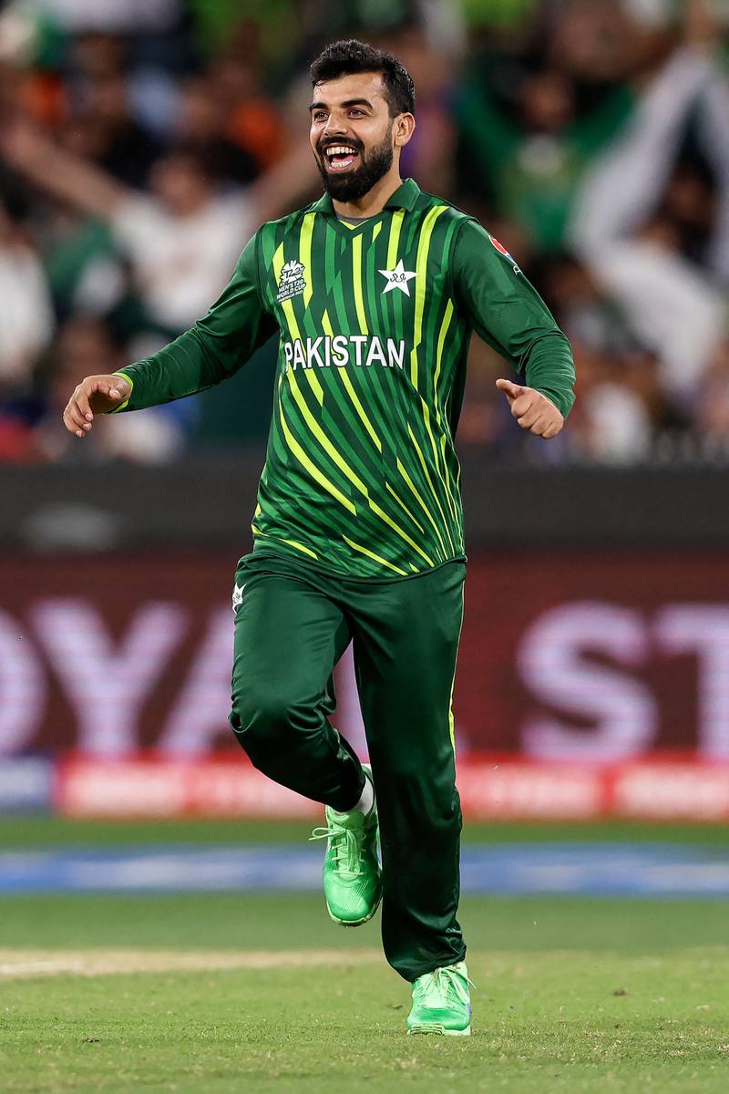Shadab Khan: 7. Failed with the bat but was excellent with the ball, giving away just 21 runs from his quota of overs. AFP