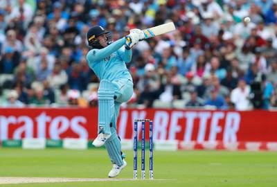 BIRMINGHAM, ENGLAND - JULY 11:  Jason Roy of England bats during the Semi-Final match of the ICC Cricket World Cup 2019 between Australia and England at Edgbaston on July 11, 2019 in Birmingham, England. (Photo by David Rogers/Getty Images)