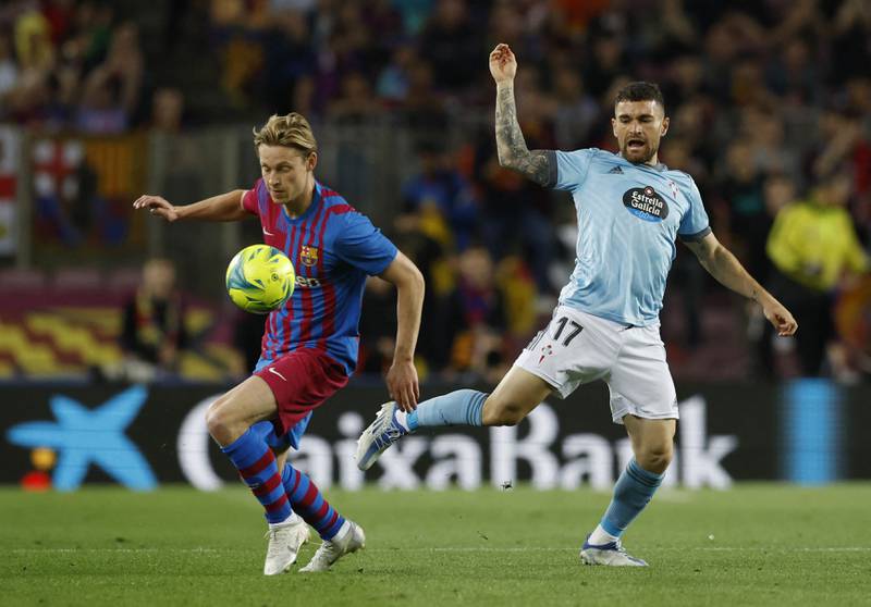 Frenkie De Jong – 6. Barca were very different without Sergio Busquets, played a 3-3-1-3 and had only 47 per cent of possession in the first half - yet hit Celta twice on the break to score. Booked and will miss the weekend game at Getafe. Looked like he was booked on purpose. Reuters