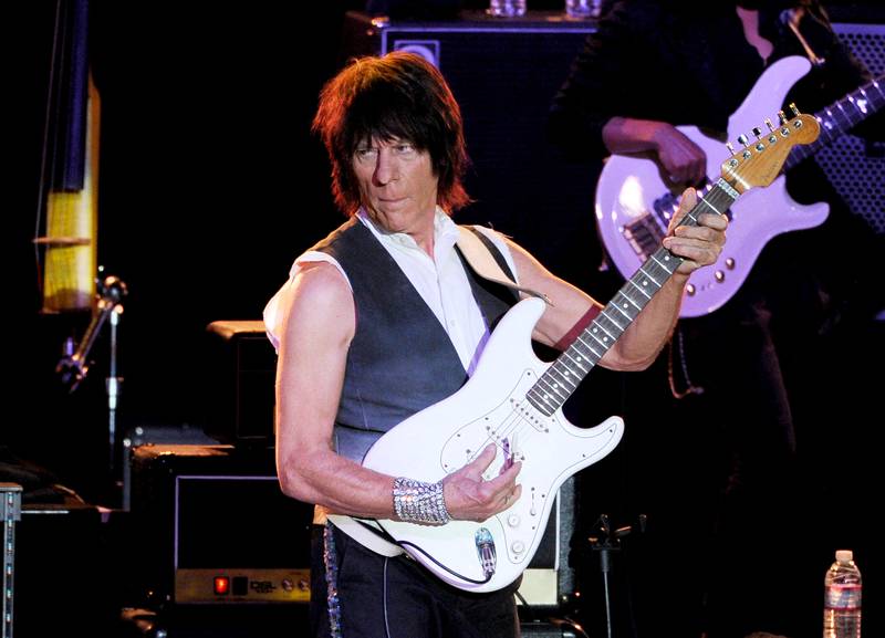 British guitarist Jeff Beck performs at the Greek Theatre in Los Angeles, California, in October 2013. AFP