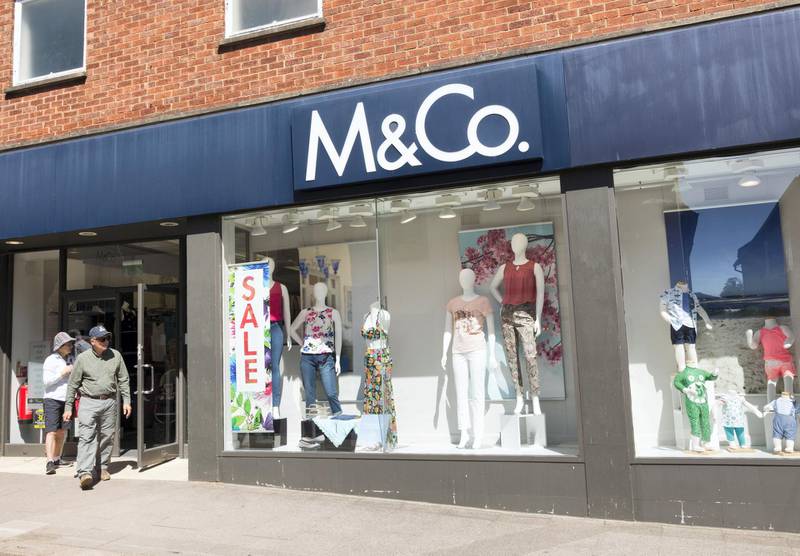 M&Co clothes shop sale, Woodbridge, Suffolk, England, UK. (Photo by: Geography Photos/Universal Images Group via Getty Images)