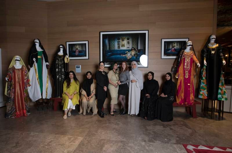 The finalists and organisers of Zay – The Art of UAE at Hotel Indigo, Downtown, Dubai.