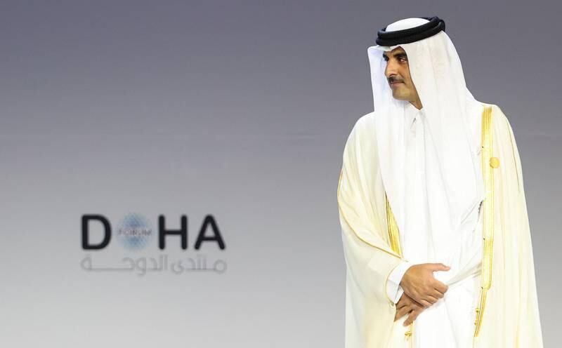 Qatari Emir Sheikh Tamim at the Doha Forum in March. Reuters