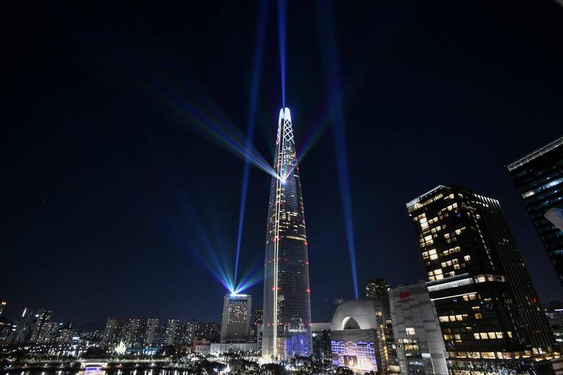 5th - Lotte World Tower, Seoul, South Korea, 554m.   AFP