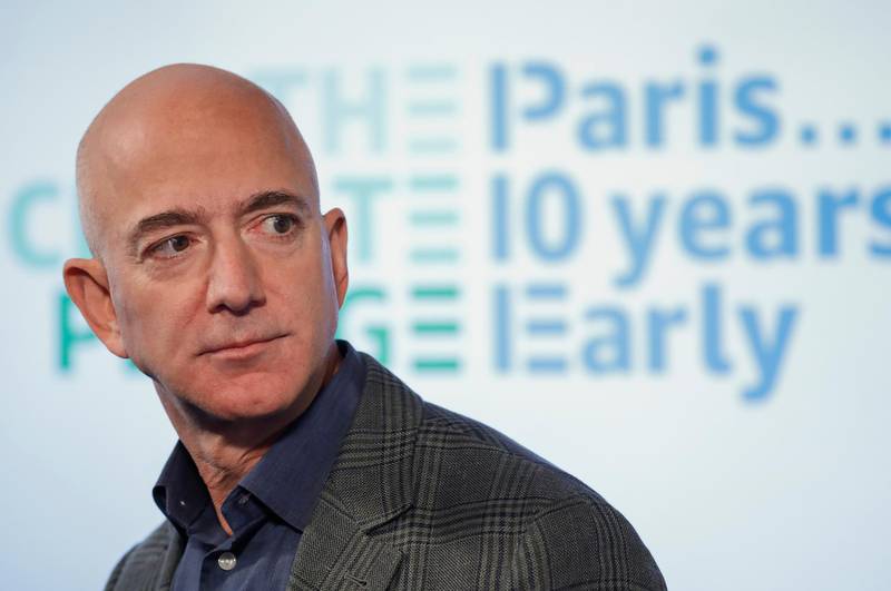 Amazon founder and chief executive Jeff Bezos is the world's richest person with a net worth of $196.6 billion. Mr Bezos’ wealth is up around $6.3bn this year. Photo: AP