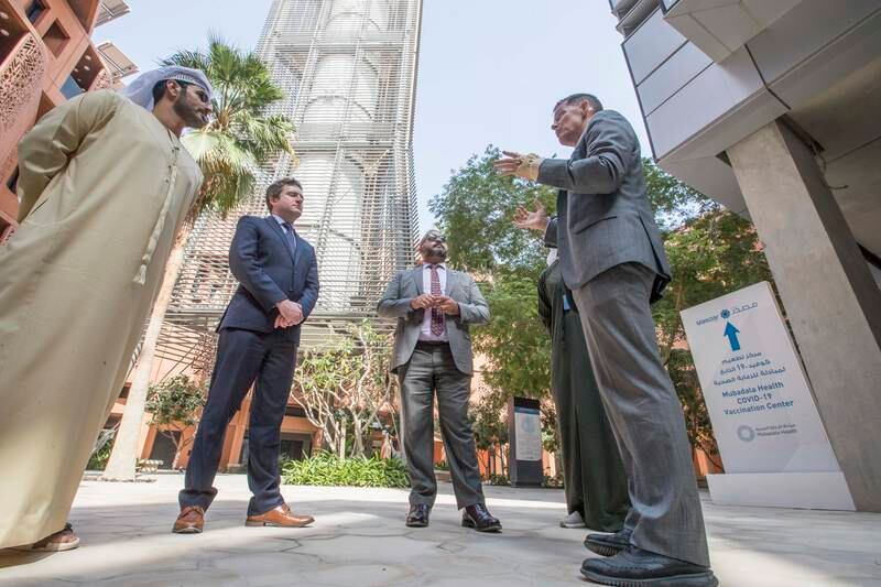 US Senator Kevin Thomas (third from left) , a Dubai born Indian-American says New York and the rest of the world will replicate the sustainability ideas set out in Masdar City. 