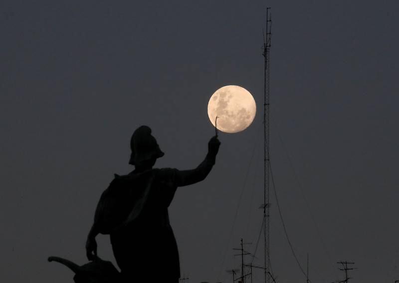 The Cold Moon over the National Congress building in Buenos Aires, Argentina. Its name is said to come from the Mohawk people of North America. Reuters