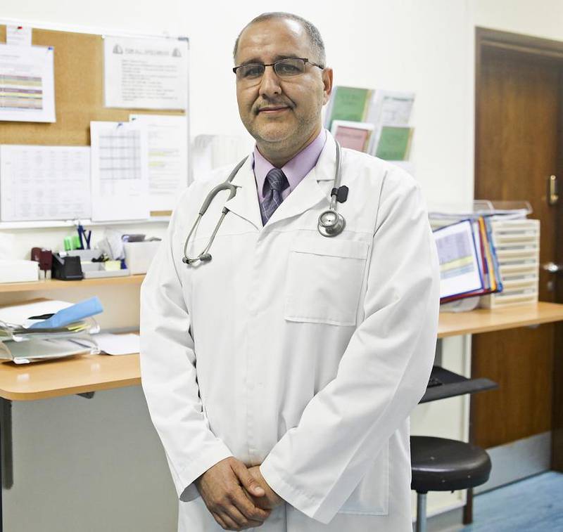 “I’ve heard horror stories and seen horrible pictures,” said Dr Ammar Abdulbaki, from SKMC. “Some people come back with rejected kidneys, open wounds, bleeding." Lee Hoagland/The National





