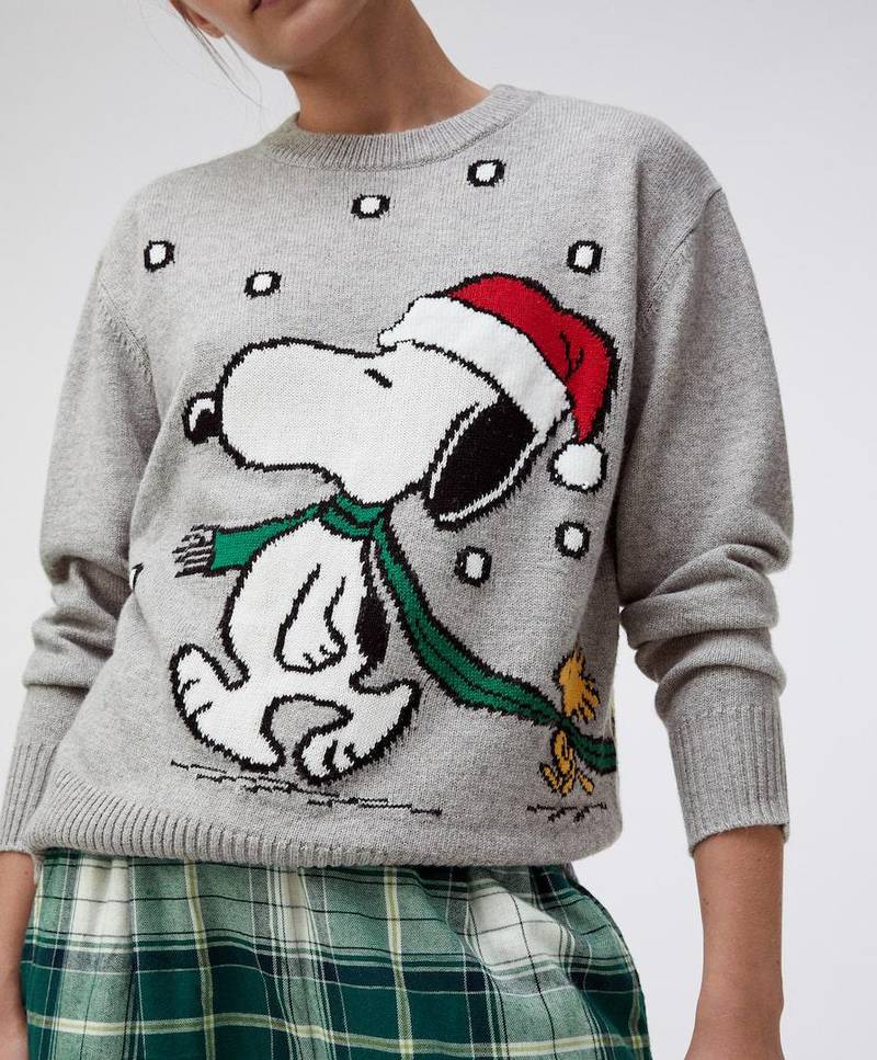 Snoopy Christmas jumper, Dh199, Oysho.