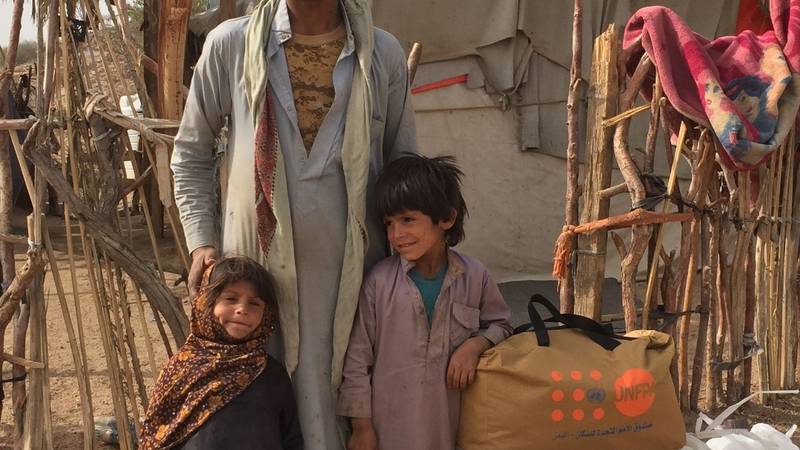 An image that illustrates this article Thousands of displaced families in Yemen lack shelter