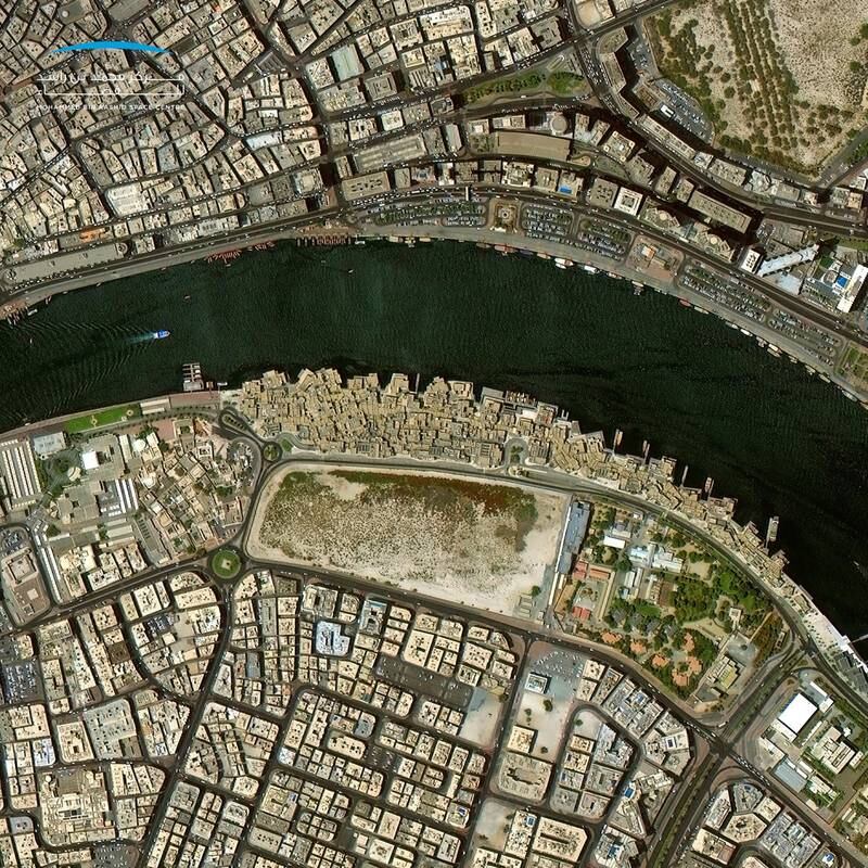 Dubai Canal as seen from space.
