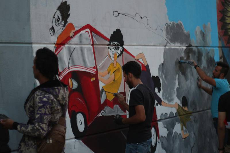 Iraqi artists have taken their art to the streets of Iraqi. Pesha Magid