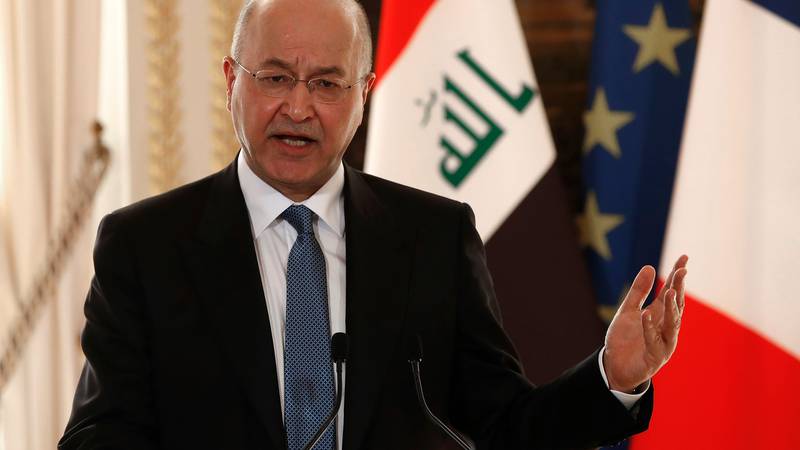 An image that illustrates this article Iraqi president nominated by ruling to run for second term