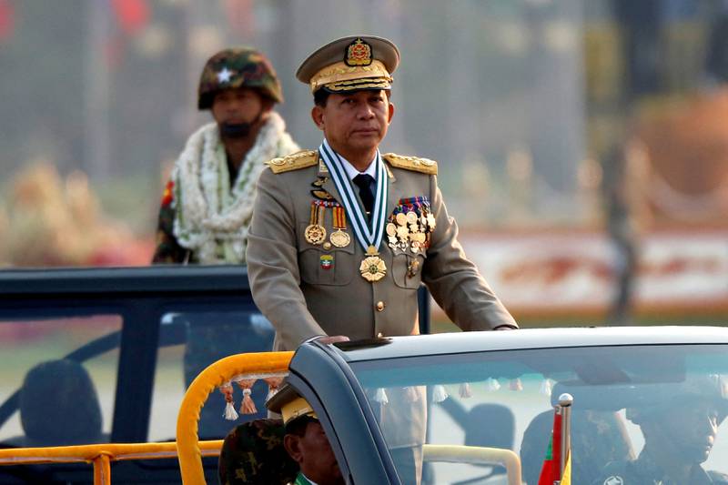 Gen Min Aung Hlaing has ruled Myanmar since the military seized power in 2021. Reuters