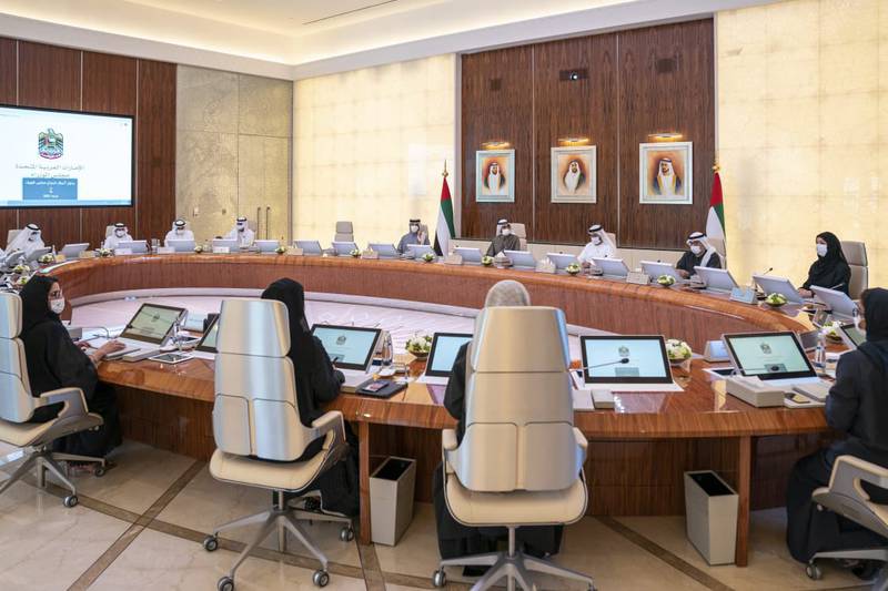 Sheikh Mohammed bin Rashid chairs a UAE Cabinet meeting on Sunday. Courtesy: Sheikh Mohammed bin Rashid Twitter