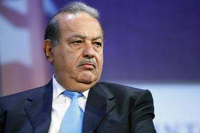 Carlos Slim, as he is known in the business world, saw his net worth rise by US$18.5 billion (Dh67.94bn) last year to $53.5bn after building a telecoms empire two decades ago.