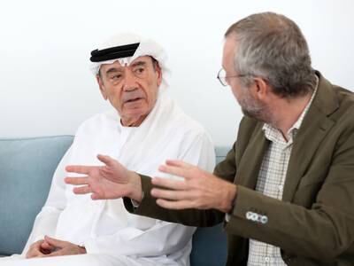 Prof Tim Power of UAE University and Zaki Nusseibeh, Cultural Adviser to the UAE President.