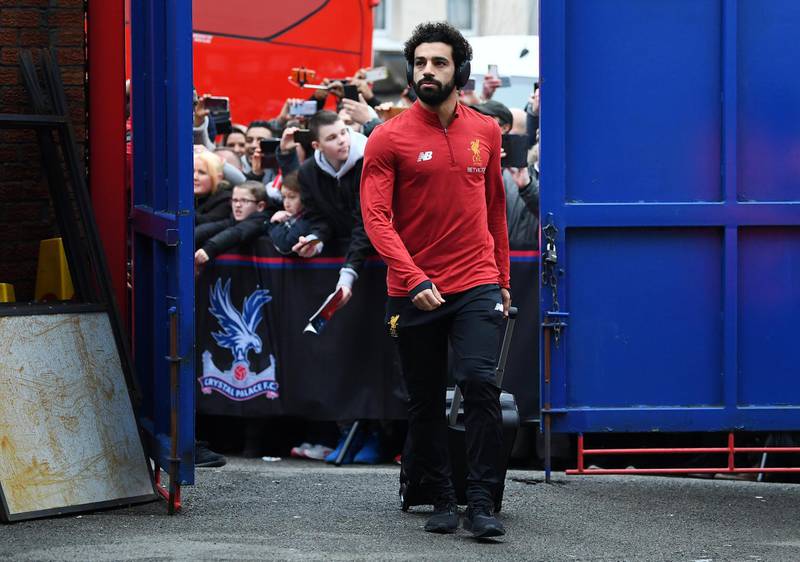 Liverpool's Mohamed Salah arrives at Selhurst Park before Liverpool's match with Crystal Palace on March 31, 2018. Dylan Martinez / Reuters