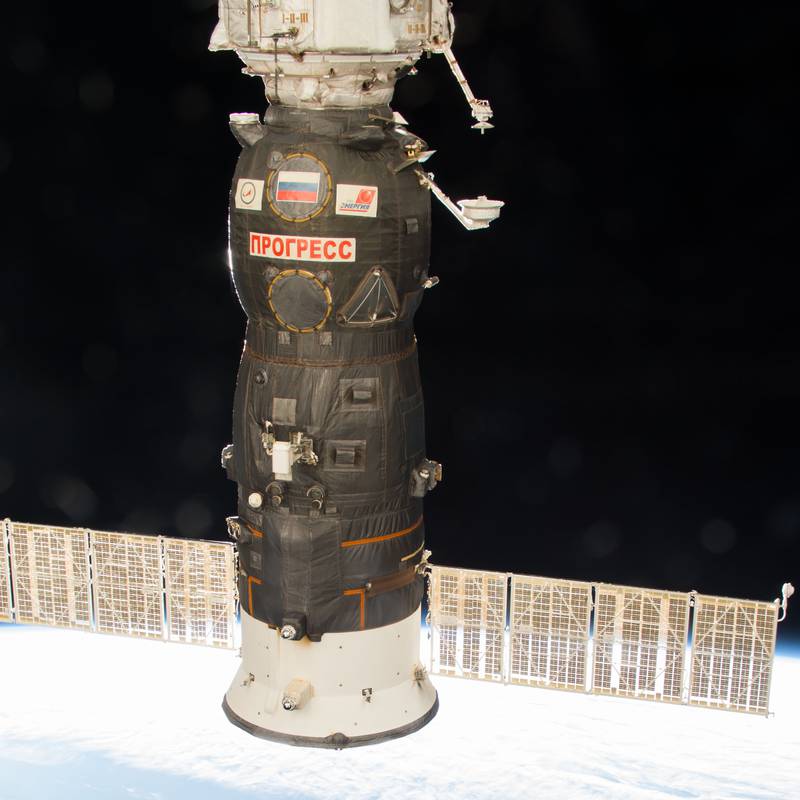 Progress MS-06 docked at the International Space Station,.Was this crashing Russian cargo ship reentering the Earth's atmosphere  the source of bright lights seen streaking over the UAE on Monday night?