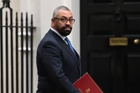 Foreign Secretary James Cleverly arrives in Downing Street for a cabinet meeting. Getty