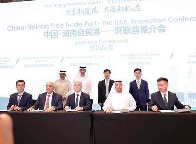 Four major private-sector agreements between the UAE and the Chinese province of Hainan were signed. Photo: Ministry of Economy
