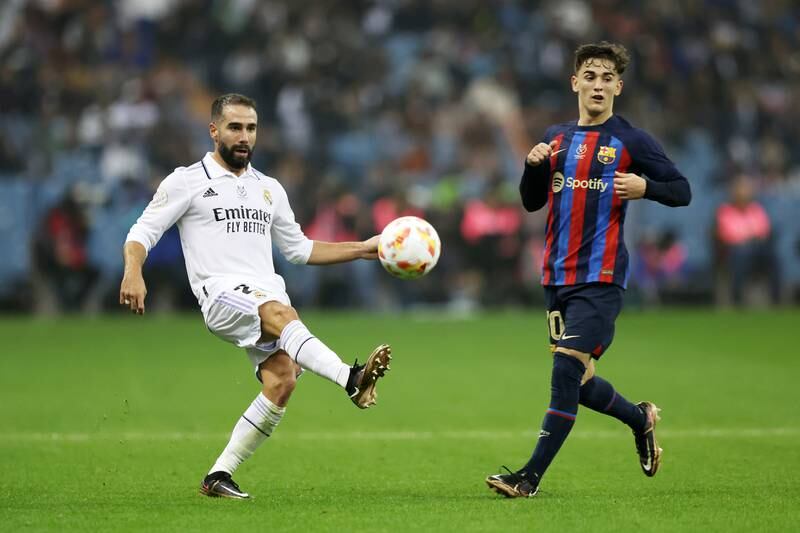Dani Carvajal 4 – The only Spaniard in Madrid’s starting line-up, both he and Militao were caught out in the most clinical fashion when, after pressing in the centre of the park, they were cut open by one pass before Lewandowski doubled Barca’s advantage. Substituted after 72 minutes. Getty Images