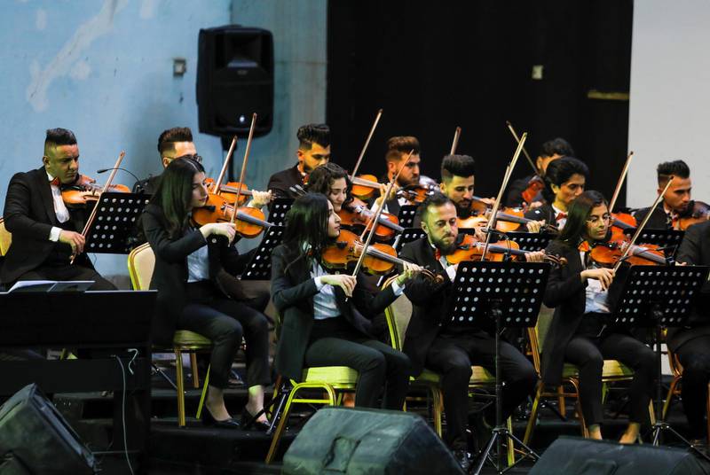 The Watar orchestra previously played for Pope Francis on March 7 in the ruins of Syriac Catholic Church of the Immaculate Conception during the papal visit. Reuters